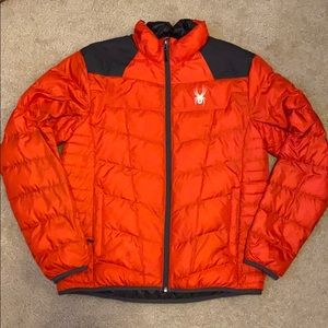 Men’s Spyder jacket - Size Large Orange/Gray